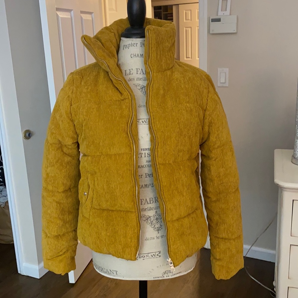 Mustard colour winter jacket